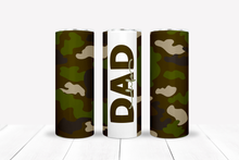 Load image into Gallery viewer, Dad Life Tumbler - Captivating Camo Design | Hot &amp; Cold Beverages | Spill-Free Lid &amp; Straw
