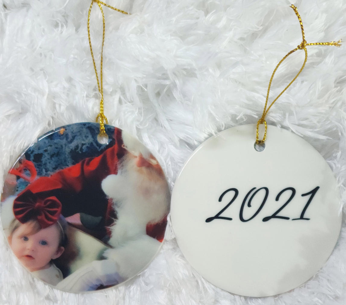 Custom Photo Ceramic Ornament | Perfect Holiday Gift | Christmas Family Ornament