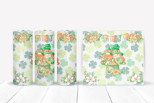 Load image into Gallery viewer, St. Patrick&#39;s Day Leprechaun Gnome Tumbler | Clovers and Roses Cup | Perfect Gift | Gifts for Her or Loved One
