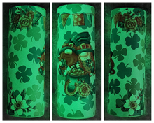 Load image into Gallery viewer, St. Patrick&#39;s Day Leprechaun Gnome Tumbler | Clovers and Roses Cup | Perfect Gift | Gifts for Her or Loved One
